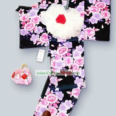 Japanese Kimono Female Costumes Complete Set