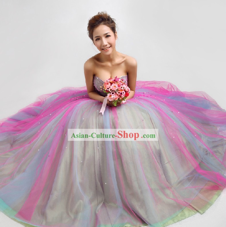 Romantic Chinese Princess Evening Dress for Women