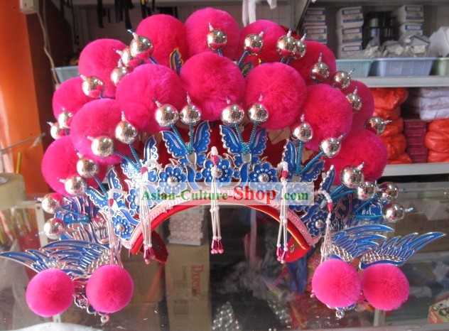 Chinese Peking Opera Mu Guiying seven Stars Phoenix Coronet