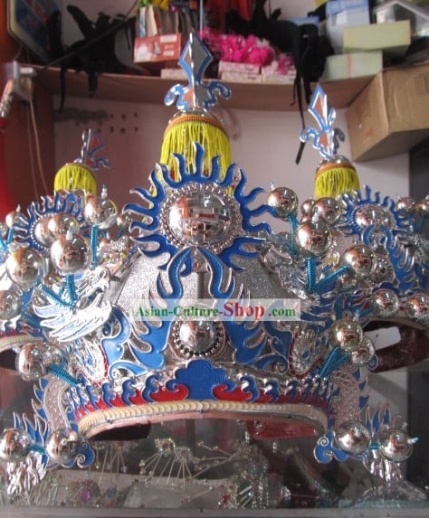 Chinese Opera Stage Performance General Helmet for Kids