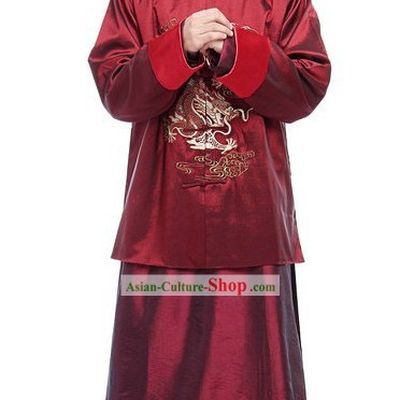 Chinese Classical Mandarin Dragon Wedding Dress for Men