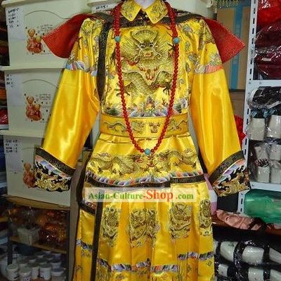 Ancient Chinese Emperor Dragon Costumes Complete Set