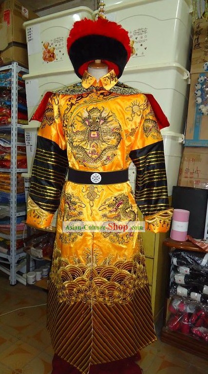 Ancient Chinese Emperor Clothing Complete Set