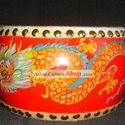Chinese Hand Painted Dragon Drum