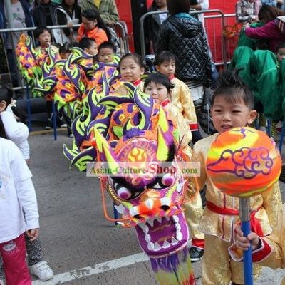 Fluorescent Glow in Dark Dragon Dance Equipment for Kids