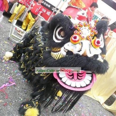 Top Cool Black Colour Lion Dance Costume Complete Set