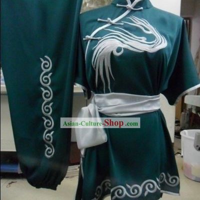 Silk Kung Fu Crane Embroidered Uniform