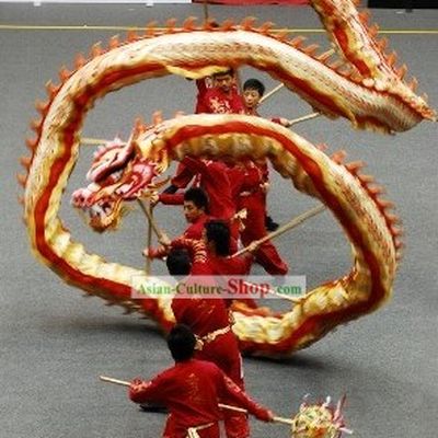 International Competition Luminous Dragon Dance Costumes Complete Set for College University Adults