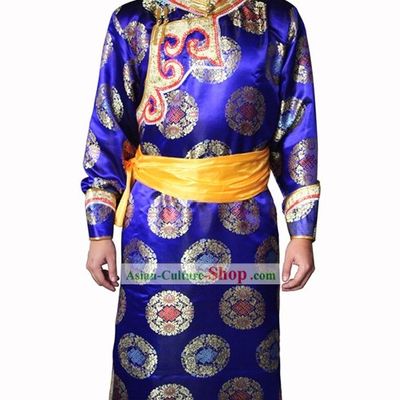 Traditional Mongolian Clothing and Hat for Men
