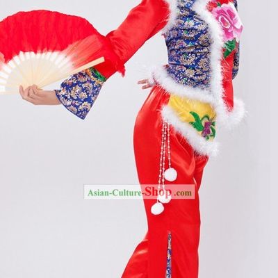 Traditional Chinese Lunar New Year Folk Dance Costume for Women