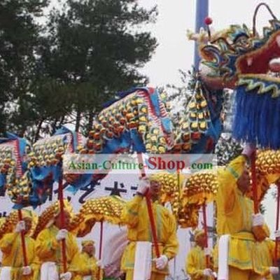 Shinning Armor Blue Dragon Dance Costumes Complete Set