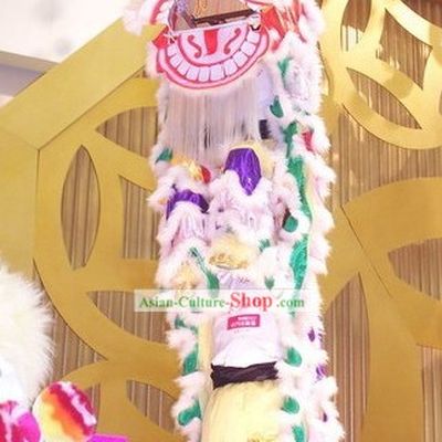 Supreme Long Wool Rainbow Color Lion Dance Costumes Complete Set
