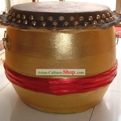 Festival Celebration Golden Drum and Drumstick Set