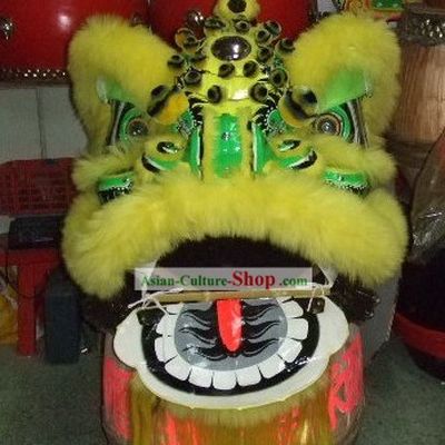 Supreme Yellow Wool FUT SAN Lion Dance Costume Complete Set