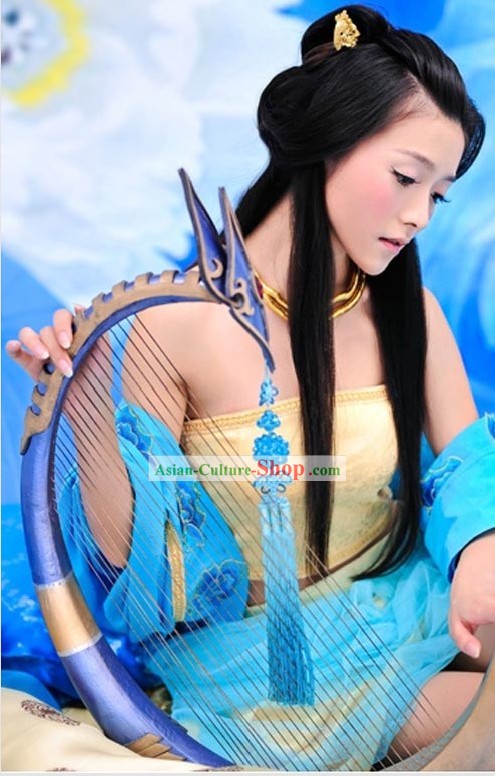 Ancient Chinese Blue Dance Costumes