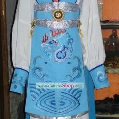 Chinese Classic Prince Blue Dragon Costume Complete Set