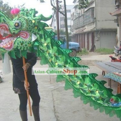 Green Beijing Olympic Games Dragon Dance Costume Complete Set
