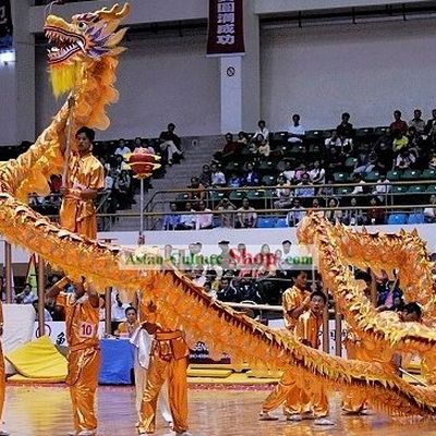 Traditional Golden Net Dragon Dance Costume Complete Set