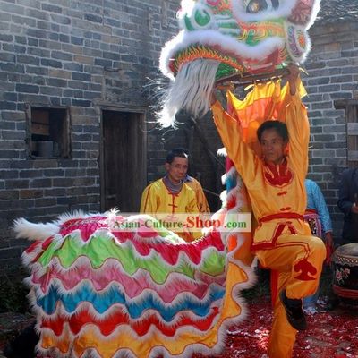 Five Colors Ceremony Chinese Lion Dance Costume Complete Set
