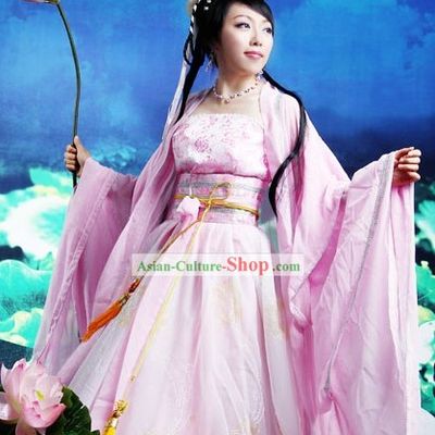 Chinese Pink Hanfu Garment for Women