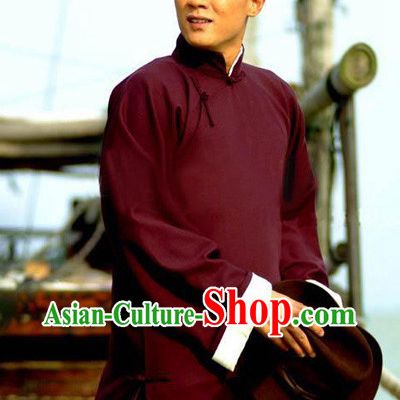 Traditional Chinese Minguo Long Robe for Men
