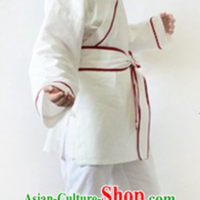 Traditional Chinese White Kung Fu Hanfu Suit for Men