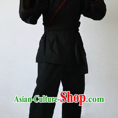 Traditional Chinese Black Kung Fu Suit for Men