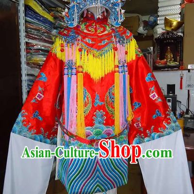 Chinese Classic Bride Wedding Dress and Phoenix Coronet Complete Set
