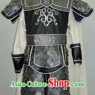 Three Kingdoms Zhou Yu Zhao Yun General Armor Costumes and Helmet Complete Set