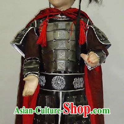 Ancient Chinese General Armor Costume and Hat for Kids