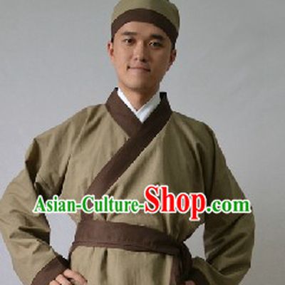 Ancient Chinese Restaurant Waiter Costumes and Hat