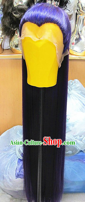 Ancient Chinese Handmade Swordsman Long Wig for Men