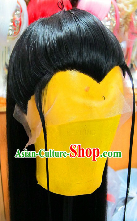 Traditional Chinese Handmade Long Wig for Men