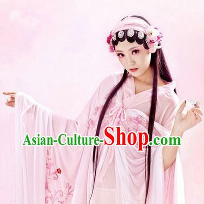 Ancient Chinese Sexy Pink Plum Blossom Clothes for Women