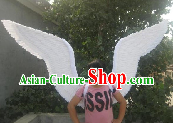 Handmade Pure White Long Feather Angel Wings Dance Performance Prop