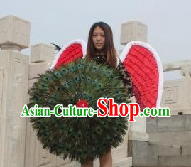 Handmade Long Feather Angel Wings Peacock Dance Performance Prop