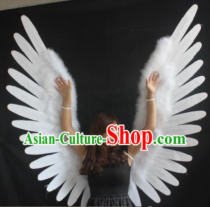 Handmade Long Feather Big Black Angel Wings Dancing Performance Prop