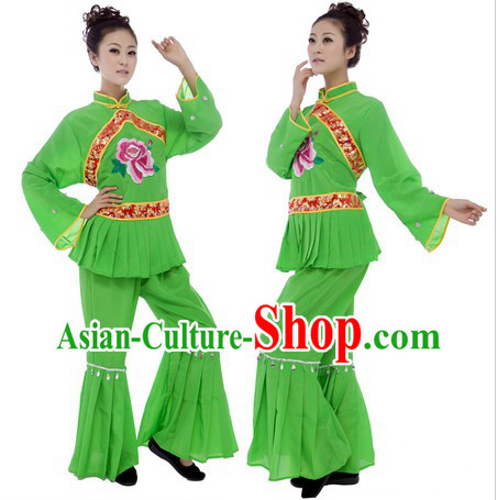 Traditional Chinese Yangge Dancing Costume for Women