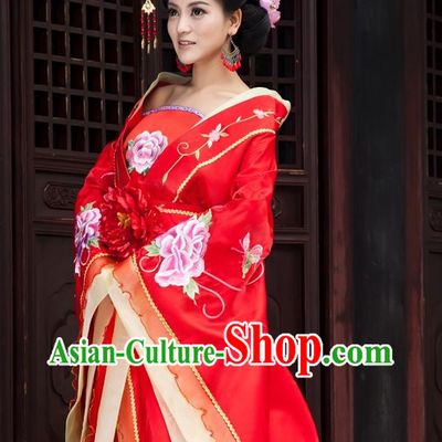 Ancient China Tang Empress Costume and Headpiece for Women
