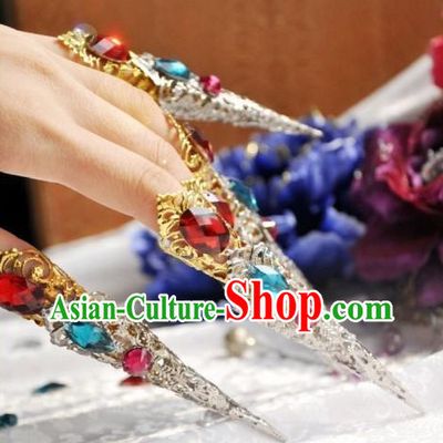 Ancient Chinese Palace Empress Long Nail Decoration Five Pieces Set