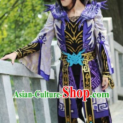 Ancient Chinese Fairy SD Kung Fu Costume and Headpiece for Men