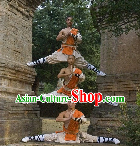 Ancient Chinese Shaolin One Shoulder Martial Arts Arhat Clothes for Men