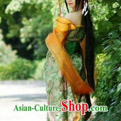 Handmade Ancient Chinese Palace Style Princess Costumes and Headpiece Complete Set