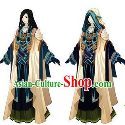 Ancient Chinese Original Tribe Costume and Accessories for Women