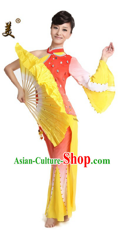 Traditional Chinese Fan Dance Costume for Women