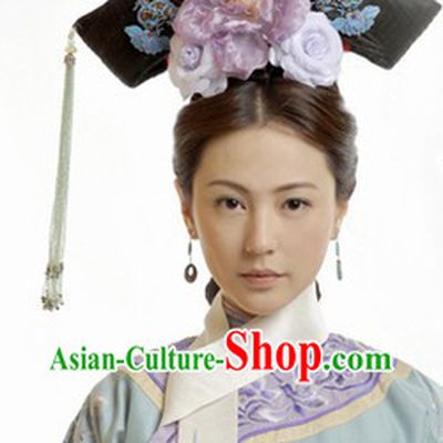 Qing Dynasty Empress Manchu Headpiece for Women