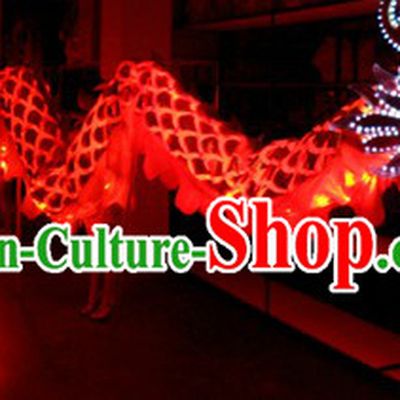Happy Festival Celebration Electric LED Lights Dragon Dance Costumes Complete Set