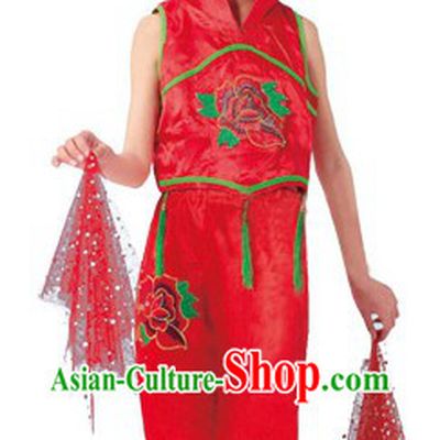 Traditional Chinese Handkerchief Dance Costume for Kids