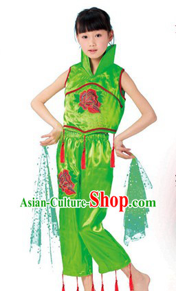 Traditional Chinese Spring Festival Dance Costume for Kids