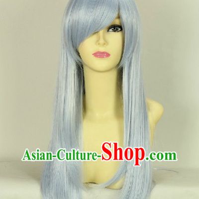 Ancient Chinese Style Long White Wig for Men